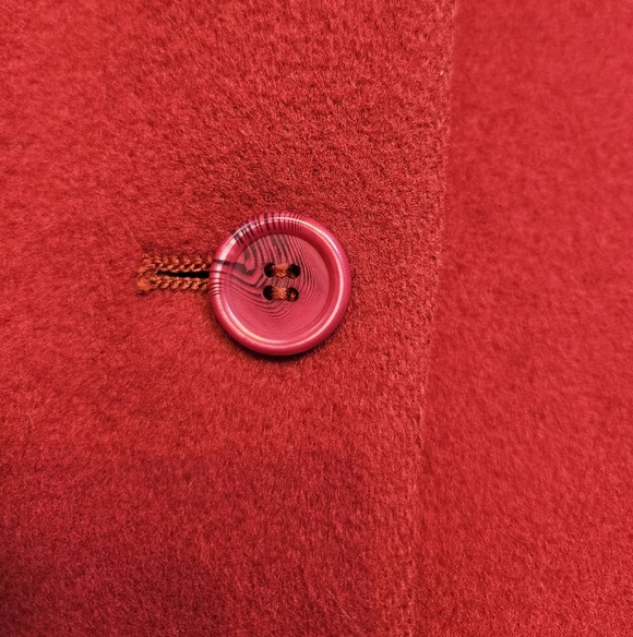 LL Bean Vintage Bright Red Blazer Size 12P - Picture 5 of 9